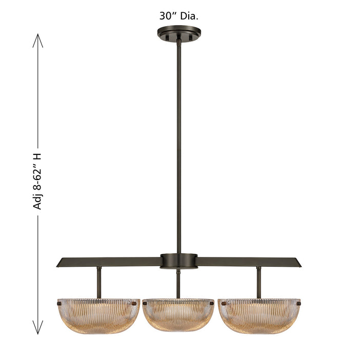 Savoy House - 1-1251-3-15 - LED Chandelier - Hubbard - Mediterranean Bronze