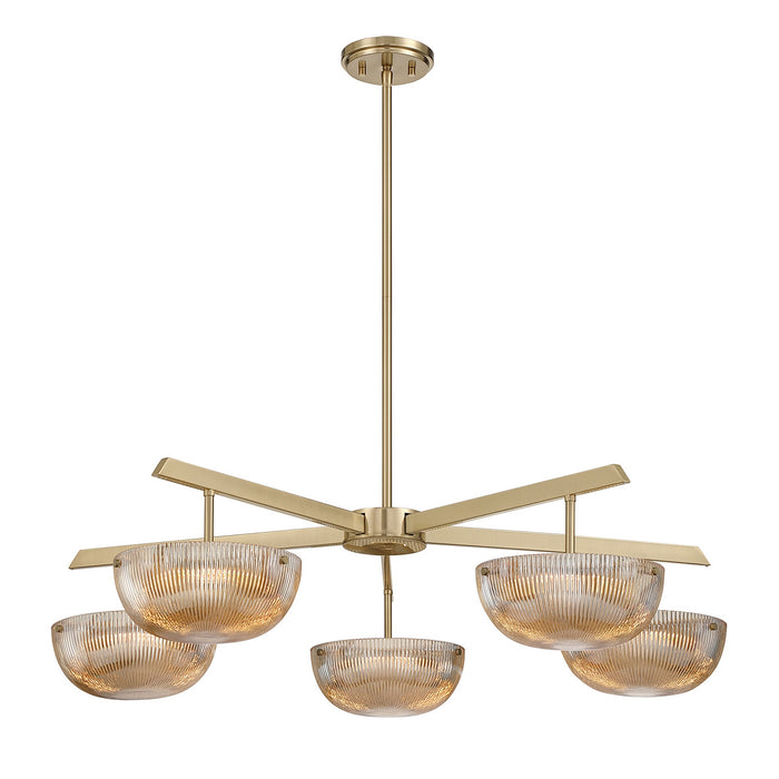 Savoy House - 1-1252-5-127 - LED Chandelier - Hubbard - Noble Brass