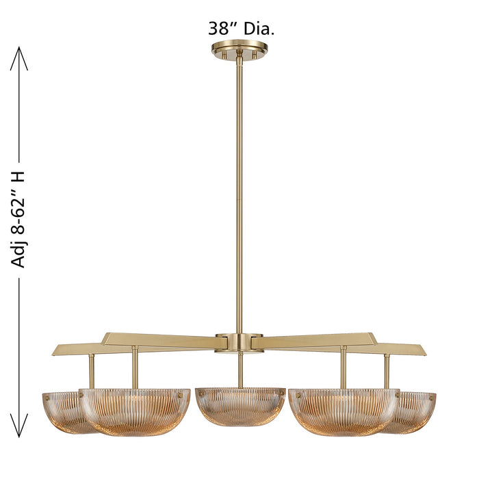 Savoy House - 1-1252-5-127 - LED Chandelier - Hubbard - Noble Brass