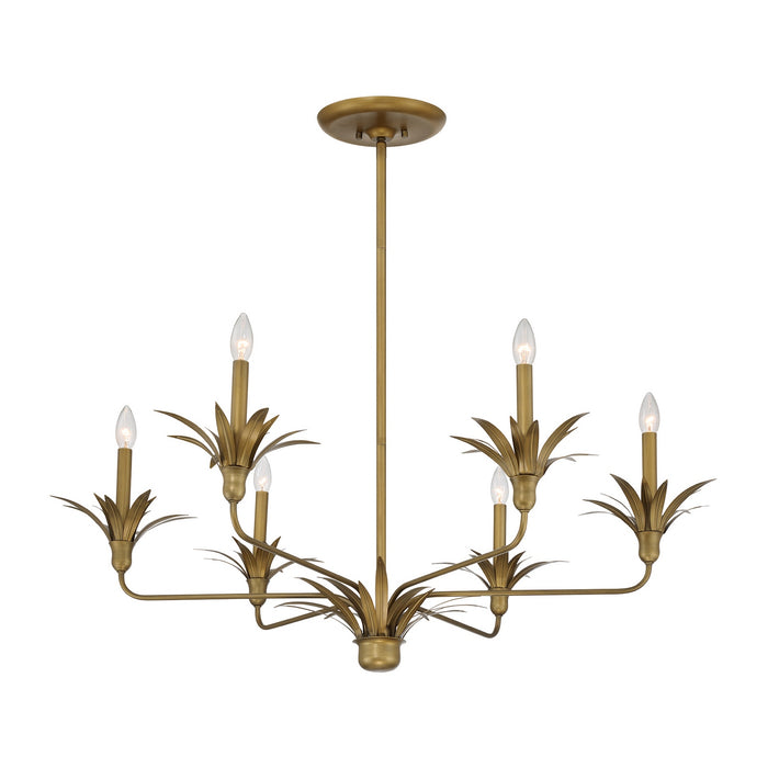 Savoy House - 1-1260-6-339 - Six Light Chandelier - Strathmore - Antique Patina