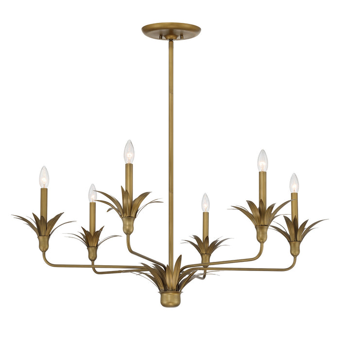 Savoy House - 1-1260-6-339 - Six Light Chandelier - Strathmore - Antique Patina