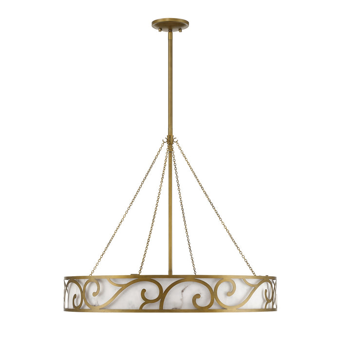 Savoy House - 1-1269-8-339 - Eight Light Chandelier - Halstead - Antique Patina