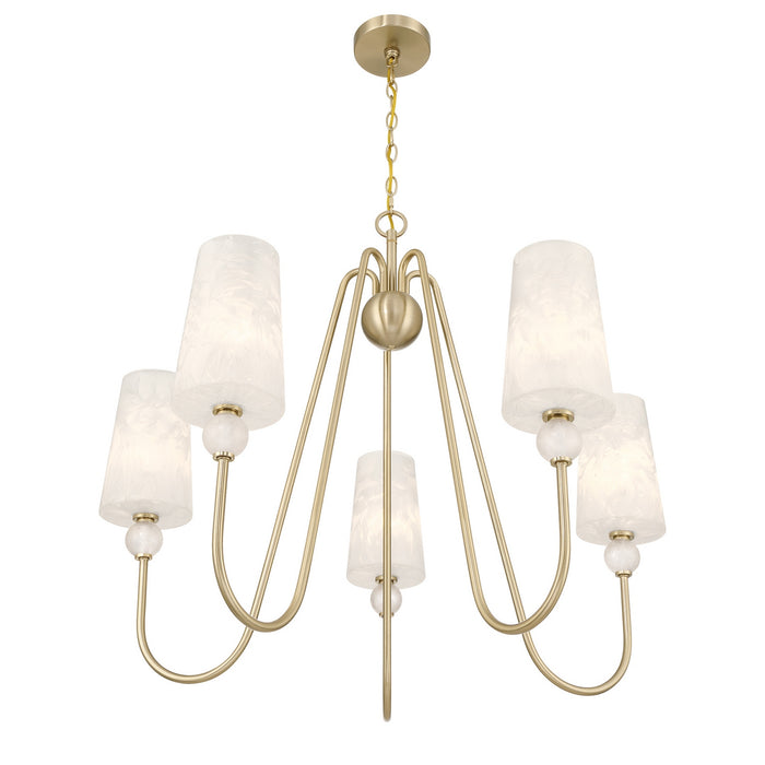 Savoy House - 1-1350-5-127 - Five Light Chandelier - Sheldon - Noble Brass