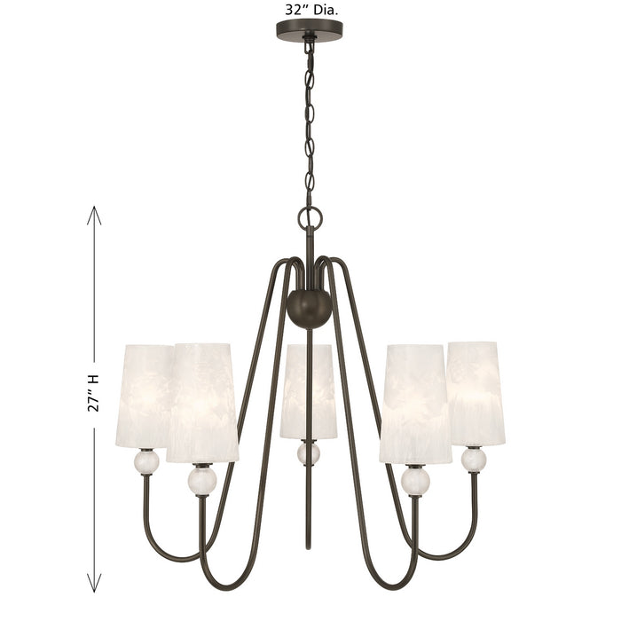 Savoy House - 1-1350-5-15 - Five Light Chandelier - Sheldon - Mediterranean Bronze