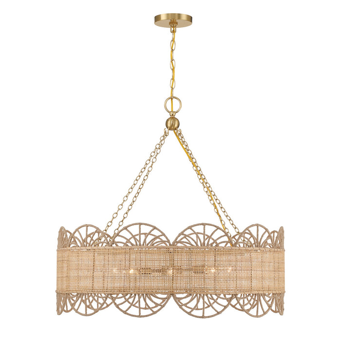 Savoy House - 1-1412-8-322 - Eight Light Chandelier - Shawnee - Warm Brass
