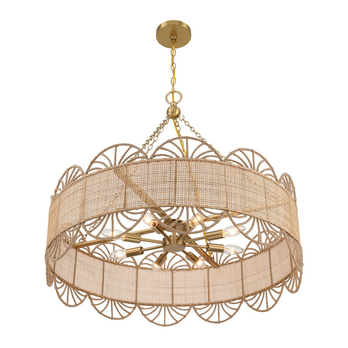 Savoy House - 1-1412-8-322 - Eight Light Chandelier - Shawnee - Warm Brass