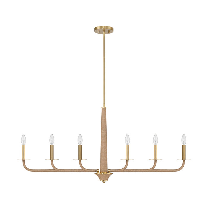 Savoy House - 1-1827-6-320 - Six Light Chandelier - Cannon - Warm Brass and Rope