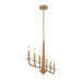 Savoy House - 1-1827-6-320 - Six Light Chandelier - Cannon - Warm Brass and Rope