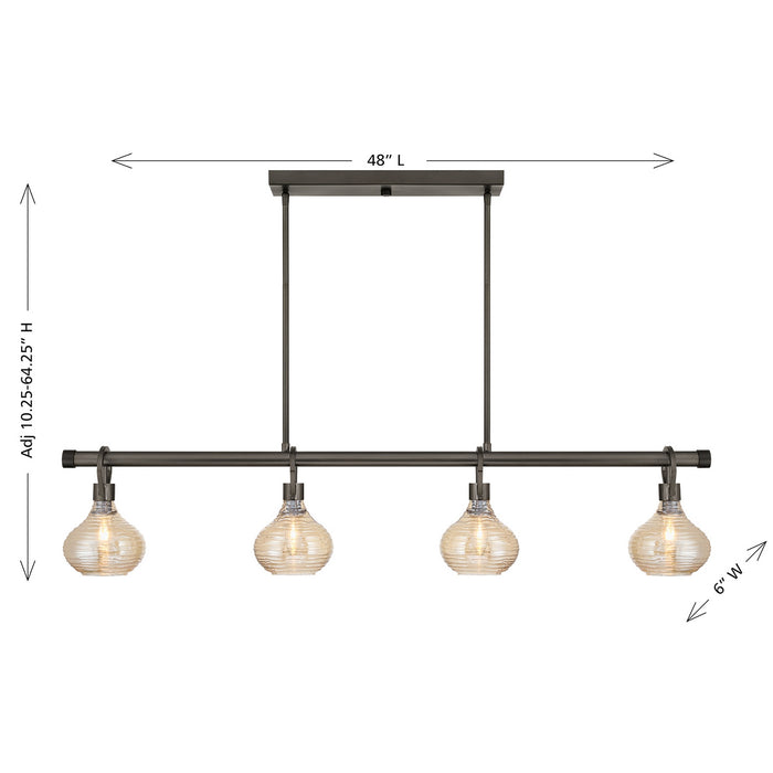 Savoy House - 1-2274-4-15 - Four Light Chandelier - Sheriden - Mediterranean Bronze