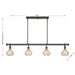 Savoy House - 1-2274-4-15 - Four Light Chandelier - Sheriden - Mediterranean Bronze