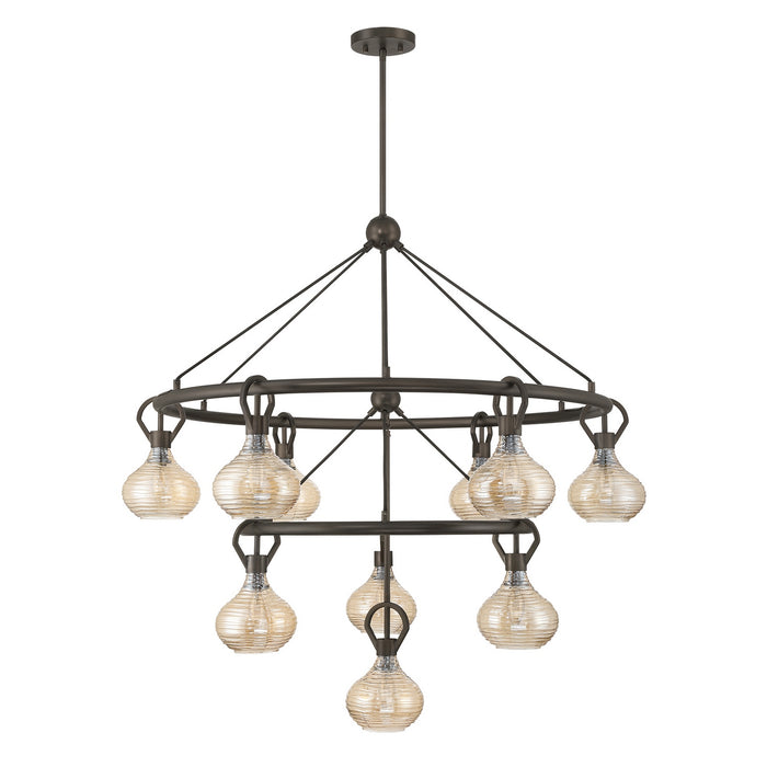 Savoy House - 1-2277-10-15 - Ten Light Chandelier - Sheriden - Mediterranean Bronze