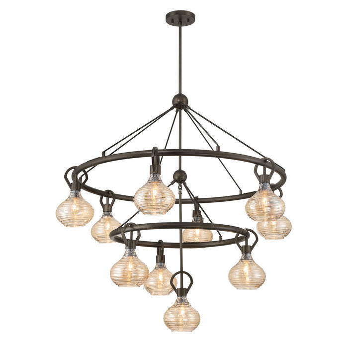 Savoy House - 1-2277-10-15 - Ten Light Chandelier - Sheriden - Mediterranean Bronze