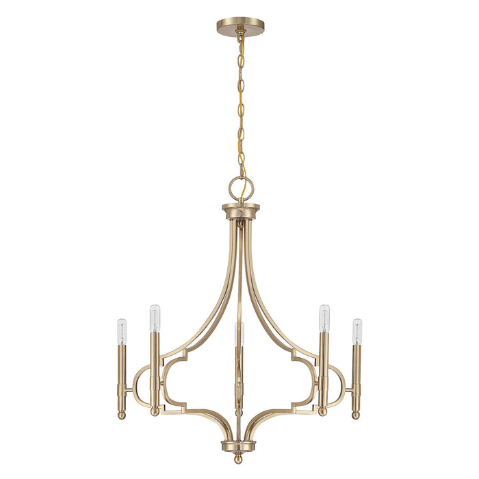 Savoy House - 1-5999-5-127 - Five Light Chandelier - Woodlawn - Noble Brass