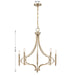 Savoy House - 1-5999-5-127 - Five Light Chandelier - Woodlawn - Noble Brass