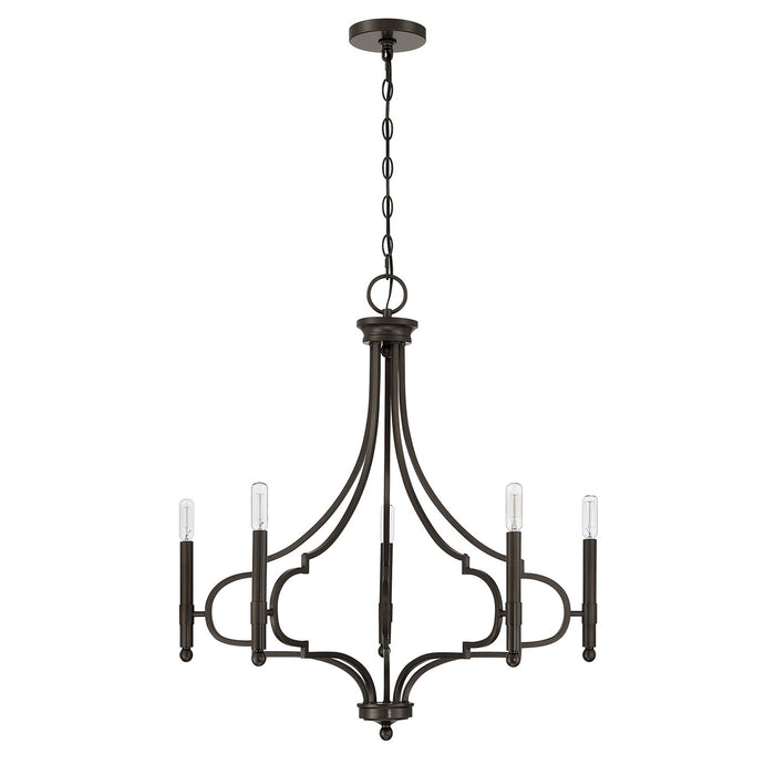 Savoy House - 1-5999-5-15 - Five Light Chandelier - Woodlawn - Mediterranean Bronze