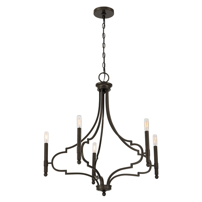 Savoy House - 1-5999-5-15 - Five Light Chandelier - Woodlawn - Mediterranean Bronze
