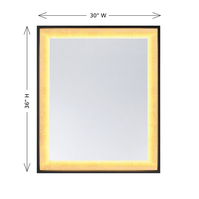 Savoy House - 2-1242-30X36 - LED Mirror - Corvalis - Sand Black and Gold Leaf