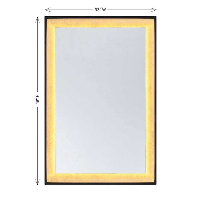 Savoy House - 2-1243-48X32 - LED Mirror - Corvalis - Sand Black and Gold Leaf