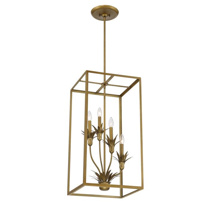 Savoy House - 3-1261-4-339 - Four Light Pendant - Strathmore - Antique Patina