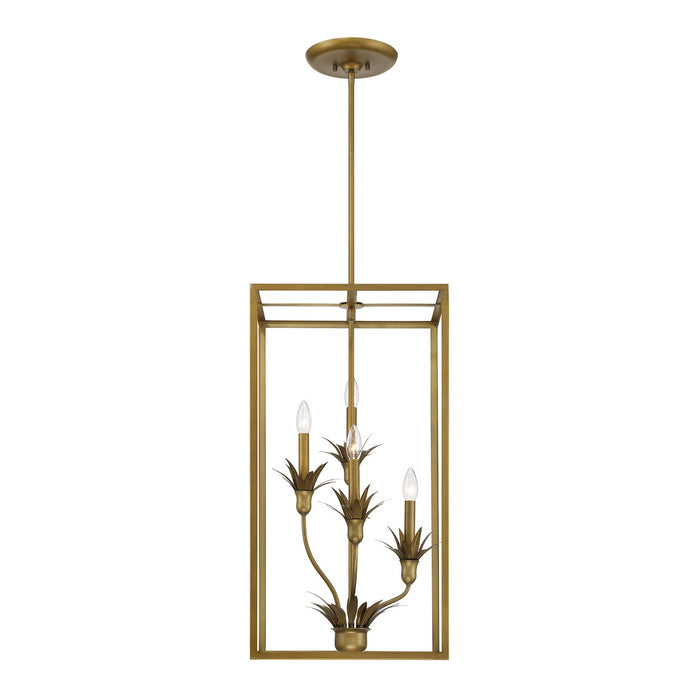 Savoy House - 3-1261-4-339 - Four Light Pendant - Strathmore - Antique Patina