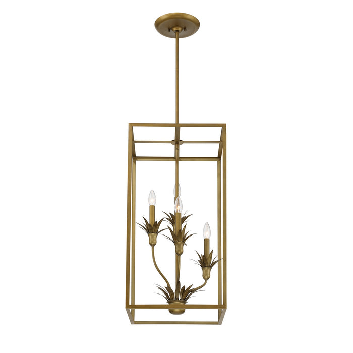 Savoy House - 3-1261-4-339 - Four Light Pendant - Strathmore - Antique Patina
