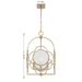 Savoy House - 3-4699-4-127 - Four Light Pendant - Damen - Noble Brass