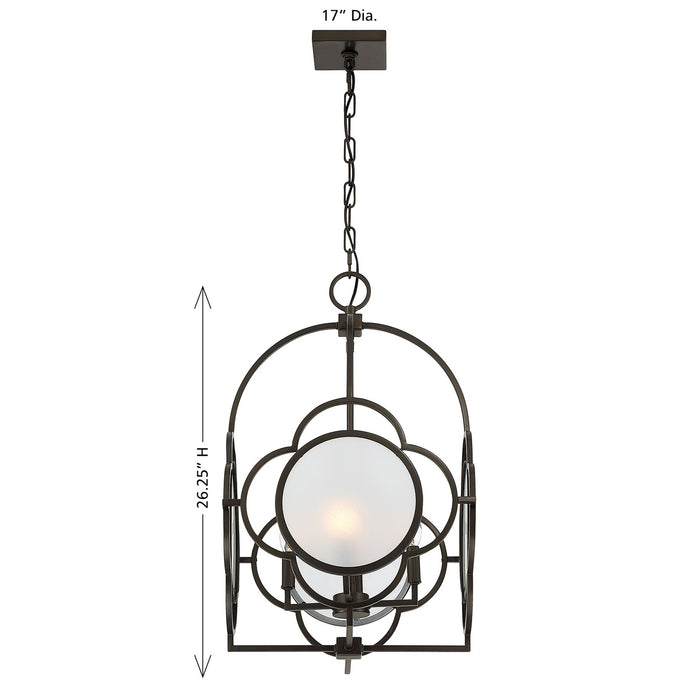 Savoy House - 3-4699-4-15 - Four Light Pendant - Damen - Mediterranean Bronze