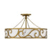 Savoy House - 6-1268-6-339 - Six Light Semi-Flush Mount - Halstead - Antique Patina