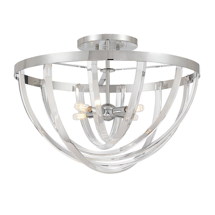 Savoy House - 6-1777-4-11 - Four Light Semi-Flush Mount - Jennings - Polished Chrome