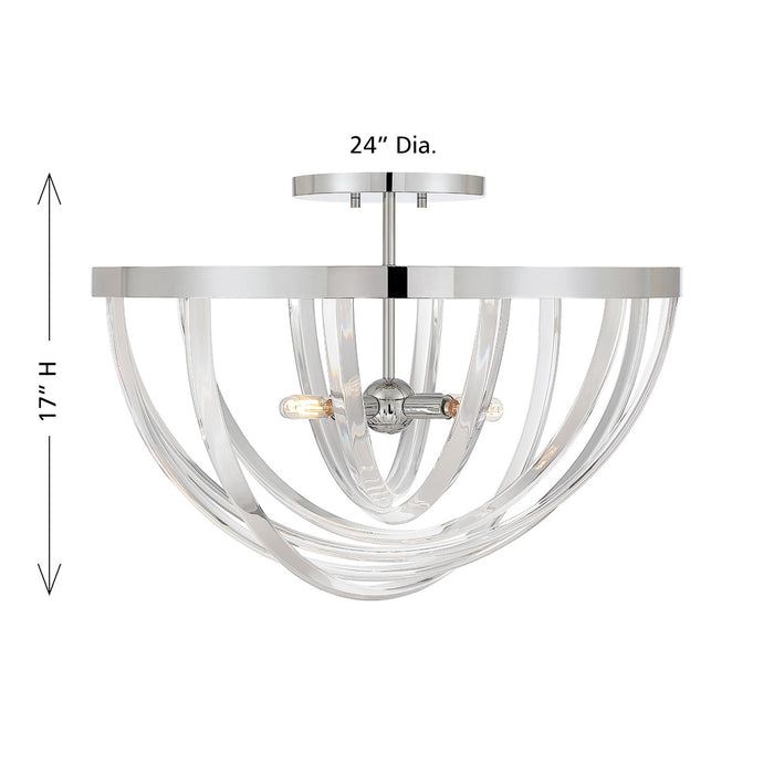 Savoy House - 6-1777-4-11 - Four Light Semi-Flush Mount - Jennings - Polished Chrome