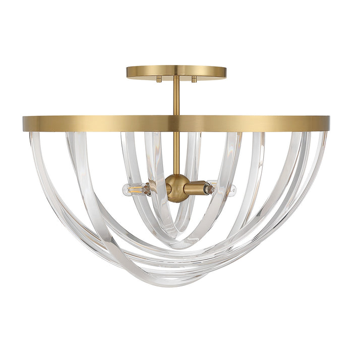 Savoy House - 6-1777-4-322 - Four Light Semi-Flush Mount - Jennings - Warm Brass