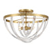 Savoy House - 6-1777-4-322 - Four Light Semi-Flush Mount - Jennings - Warm Brass