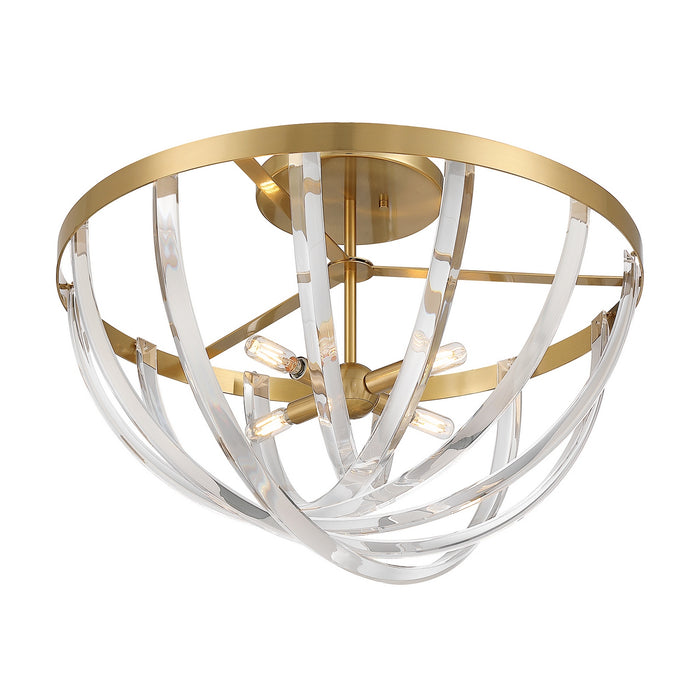 Savoy House - 6-1777-4-322 - Four Light Semi-Flush Mount - Jennings - Warm Brass