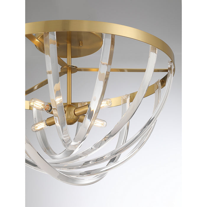 Savoy House - 6-1777-4-322 - Four Light Semi-Flush Mount - Jennings - Warm Brass
