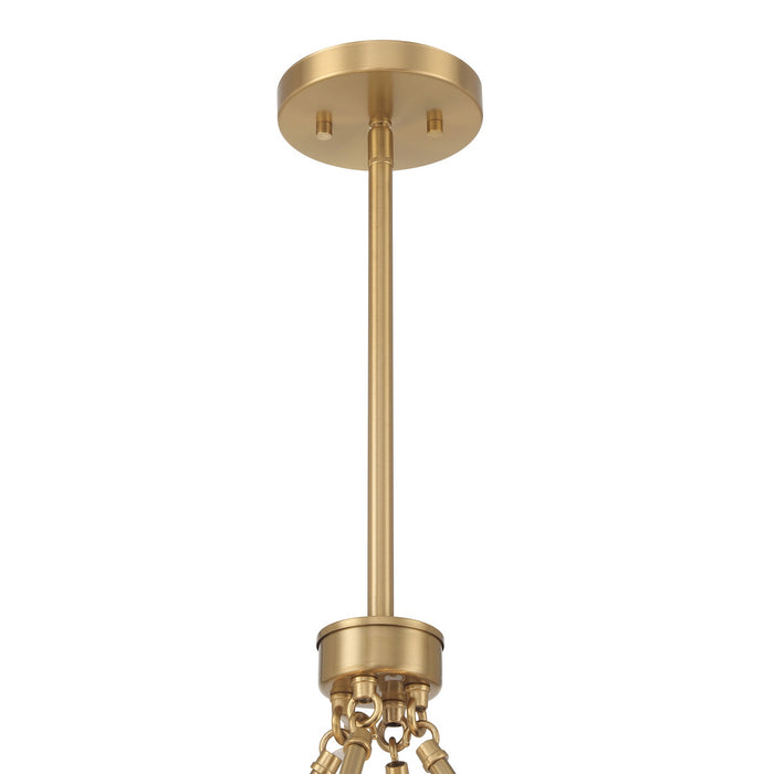 Savoy House - 7-1451-4-322 - Four Light Pendant - Chalfont - Warm Brass