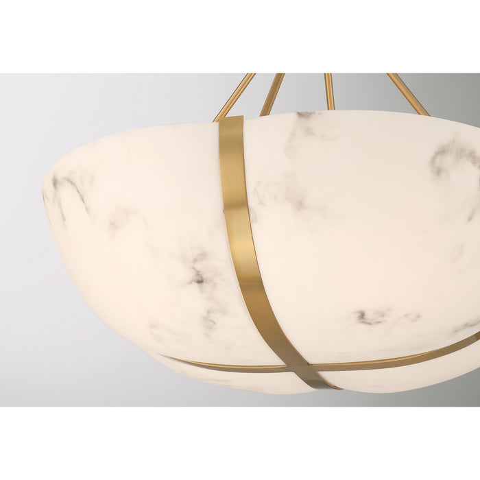 Savoy House - 7-1451-4-322 - Four Light Pendant - Chalfont - Warm Brass