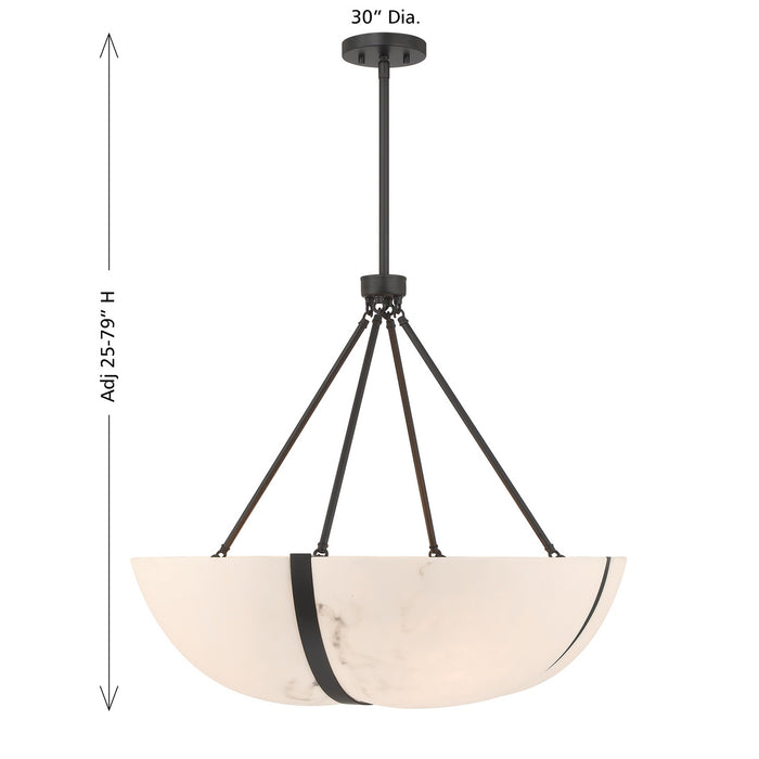 Savoy House - 7-1451-4-89 - Four Light Pendant - Chalfont - Matte Black