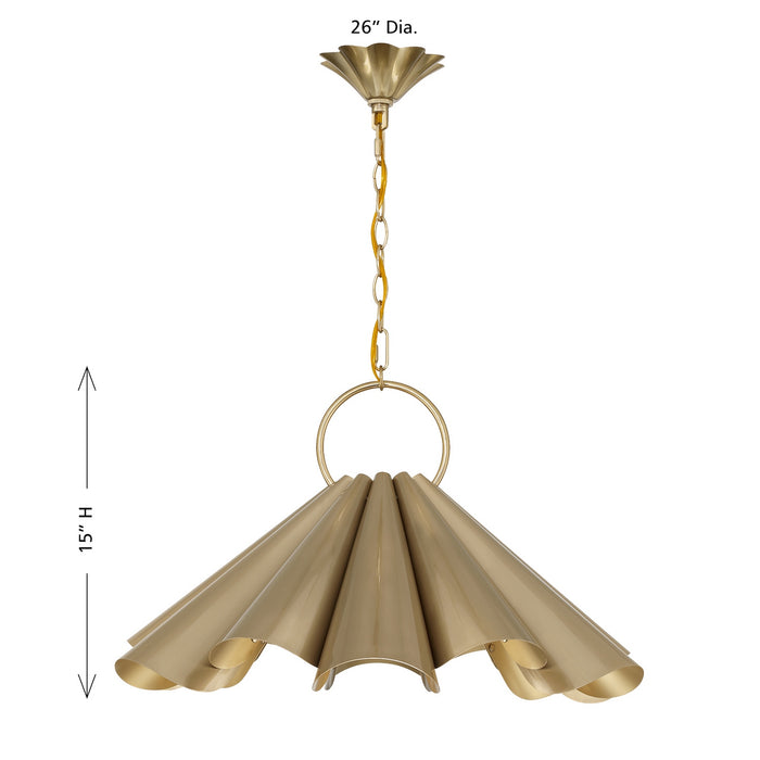 Savoy House - 7-1599-3-127 - Three Light Pendant - Vinton - Noble Brass