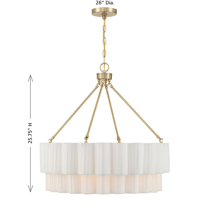 Savoy House - 7-1999-4-127 - Four Light Pendant - Tucker - Noble Brass