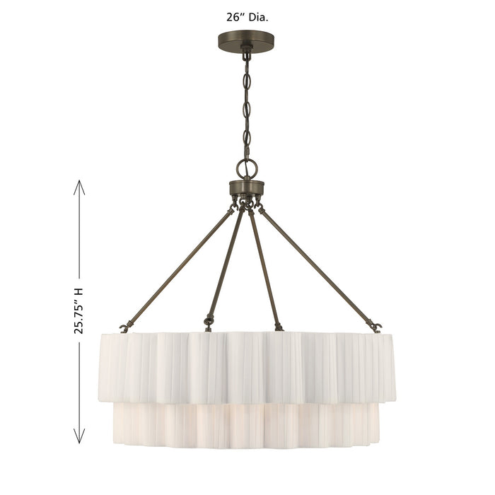 Savoy House - 7-1999-4-15 - Four Light Pendant - Tucker - Mediterranean Bronze