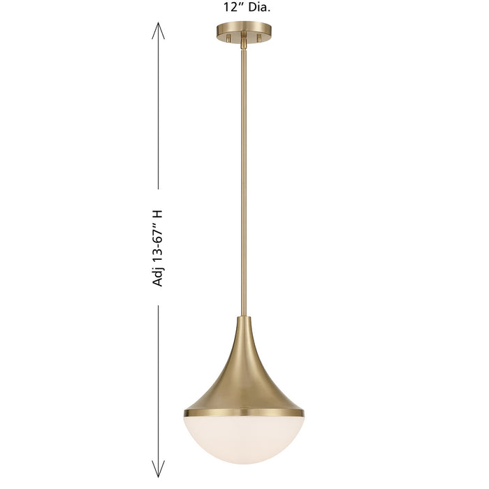 Savoy House - 7-2777-1-127 - One Light Pendant - Ogdon - Noble Brass
