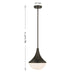 Savoy House - 7-2777-1-15 - One Light Pendant - Ogdon - Mediterranean Bronze