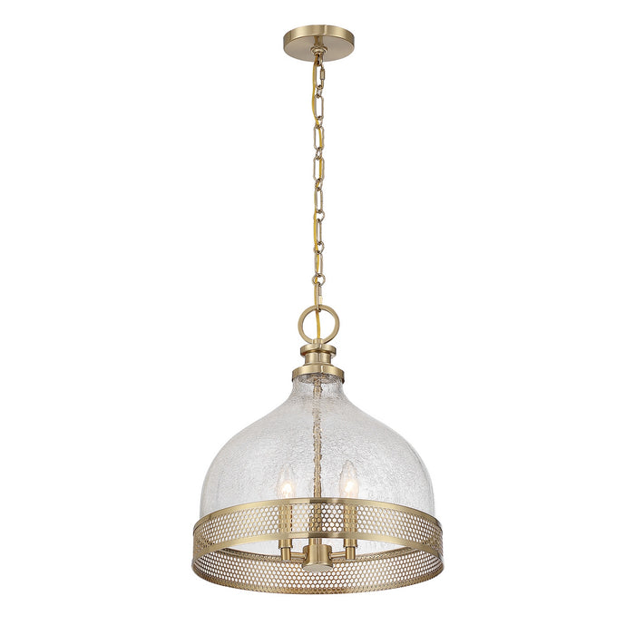 Savoy House - 7-3699-3-127 - Three Light Pendant - Stern - Noble Brass