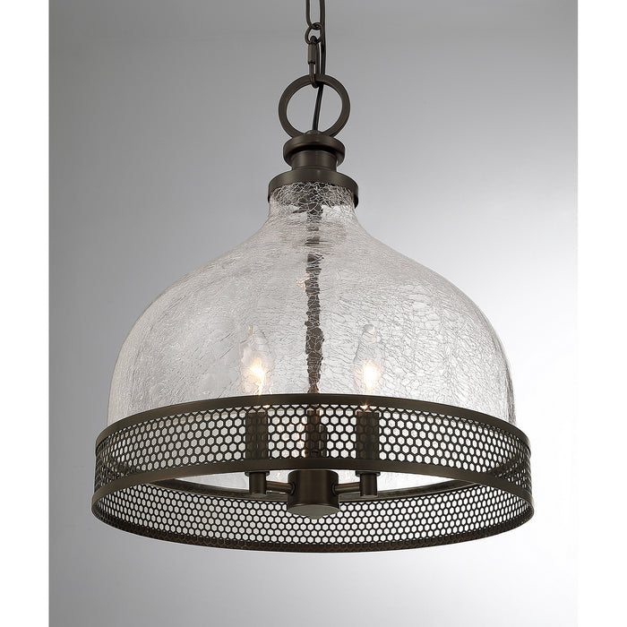 Savoy House - 7-3699-3-15 - Three Light Pendant - Stern - Mediterranean Bronze