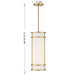 Savoy House - 7-5699-1-322 - One Light Mini Pendant - Porter - Warm Brass