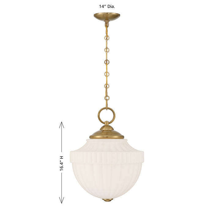 Savoy House - 7-6999-1-322 - One Light Pendant - Montrose - Warm Brass