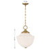 Savoy House - 7-6999-1-322 - One Light Pendant - Montrose - Warm Brass