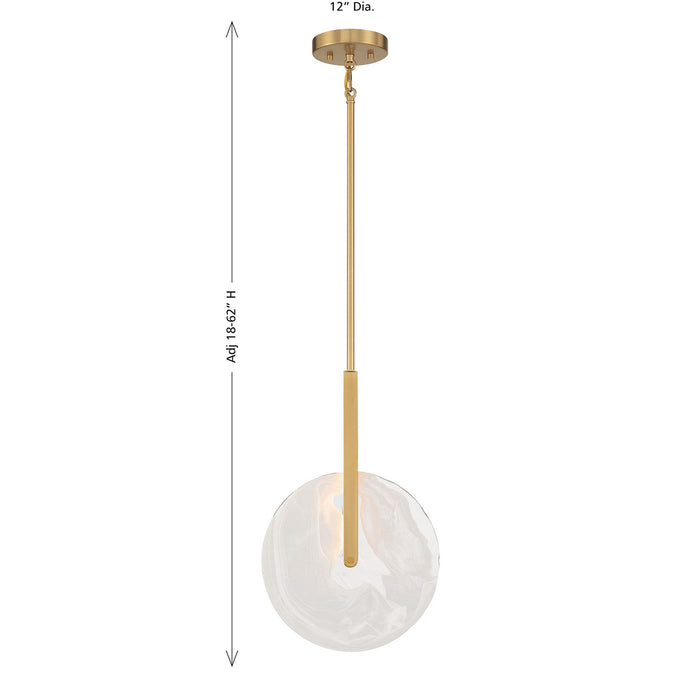 Savoy House - 7-9307-1-322 - LED Pendant - Ainslie - Warm Brass