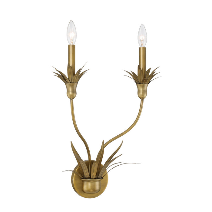 Savoy House - 9-1262-2-339 - Two Light Wall Sconce - Strathmore - Antique Patina