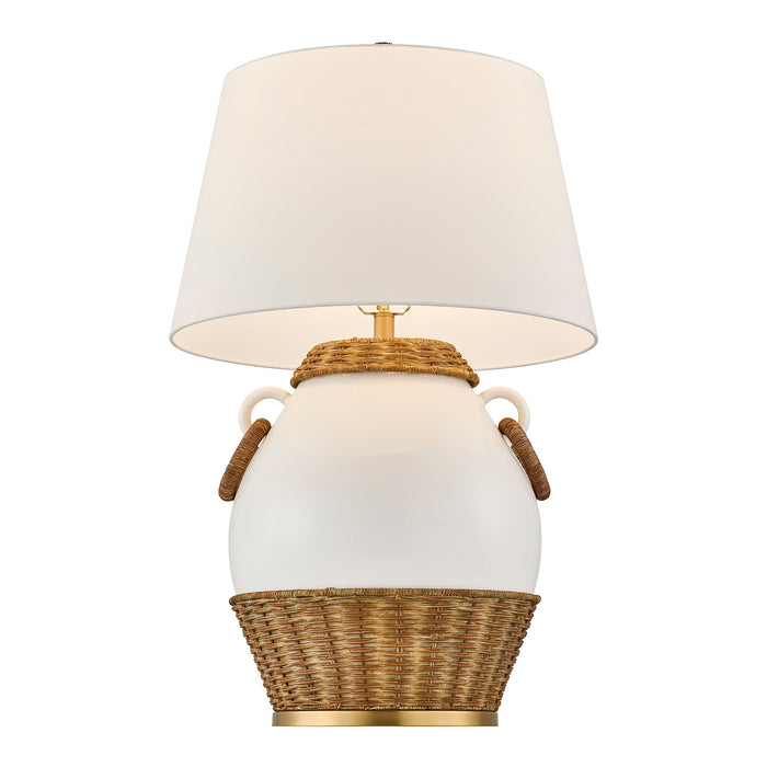 Savoy House - 11-CD29 - One Light Table Lamp - Penelope - White and Rattan